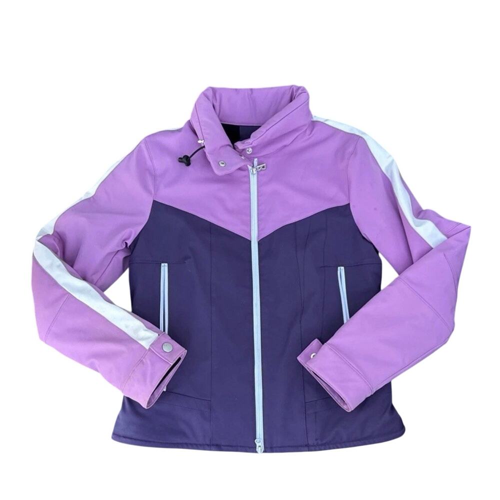 Bogner Fire & Ice Ski Snow Jacket Coat Women's 38 - USA 8 Purple Full Zip Hood